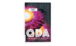 Book cover featuring a purple and orange flower.