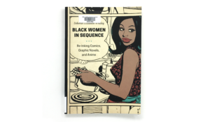 Book with comic-style illustration of a Black woman in front of a stove, with title appearing in a speech bubble.