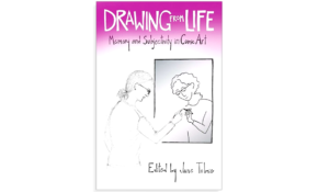 eBook cover with an illustration of a person drawing themself in a mirror.