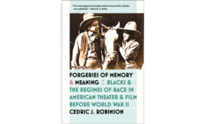 eBook cover with historical photograph of two cowboys and a horse.