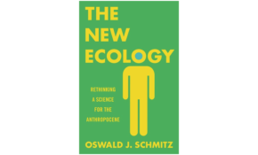 Book cover with the symbol of a man, where the head serves as the second 'O' from the word 'Ecology'.