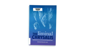 Book cover with illustrated chrysalises