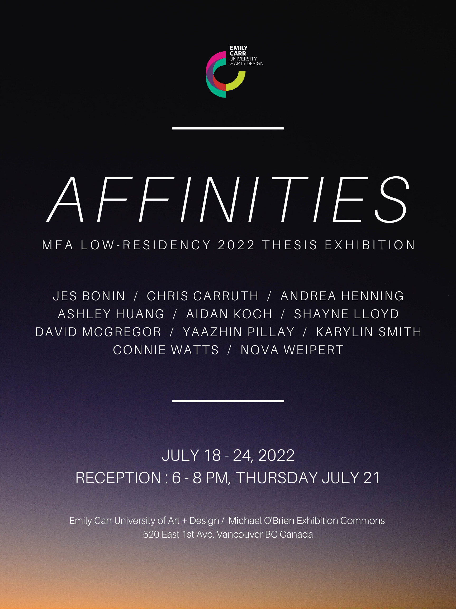 AFFINITIES MFA THESIS SHOW