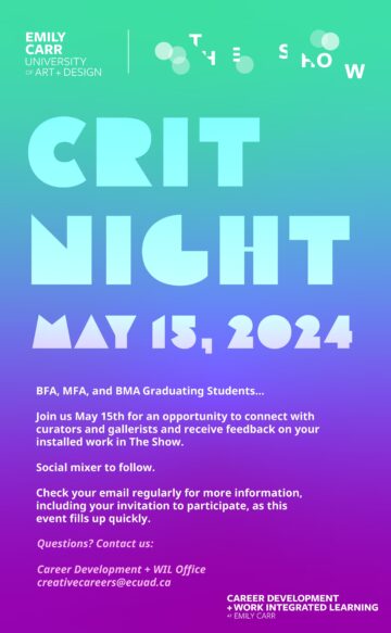 Crit Night Poster May2024