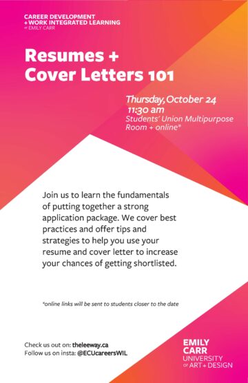 Resumes Cover Letters 2024 Fall