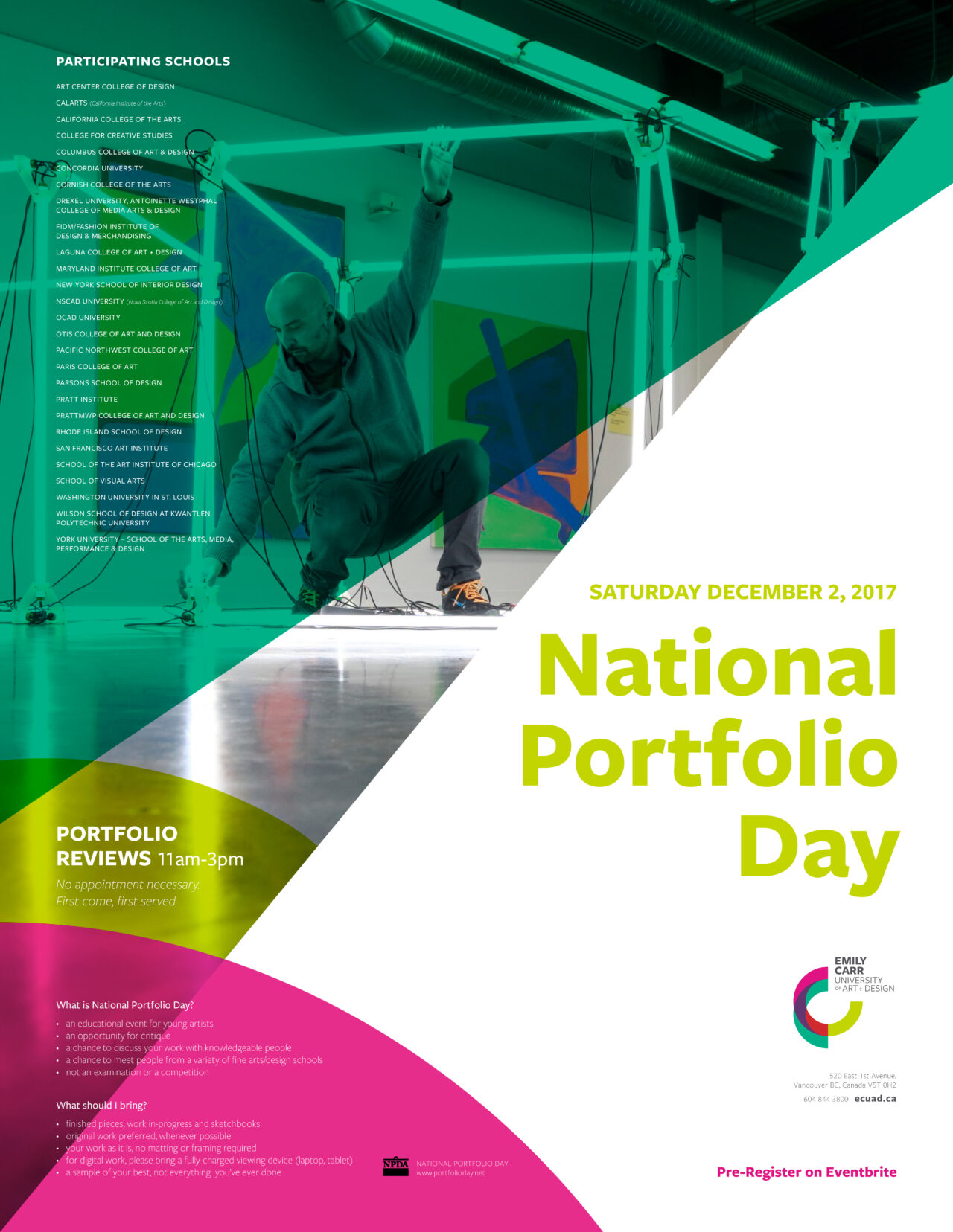 Join us for National Portfolio Day | December 2, 2017 | Emily Carr